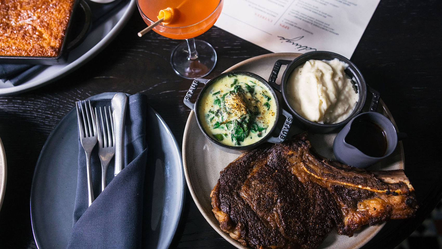 dinner and cocktails at fieldings restaurant